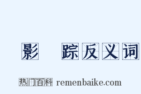 無影無踪反义词是什么意思的图片